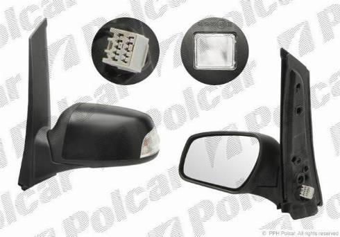 Polcar 3235515M - Зовнішнє дзеркало autocars.com.ua