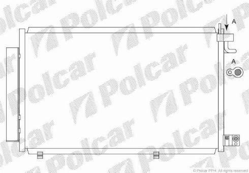 Polcar 3238K8C1 - Конденсатор, кондиціонер autocars.com.ua