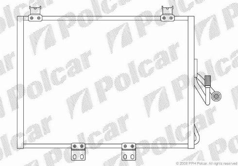Polcar 3400K8C1 - Конденсатор, кондиціонер autocars.com.ua