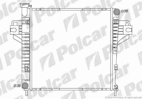 Polcar 3410082K - Радиатор, охлаждение двигателя avtokuzovplus.com.ua