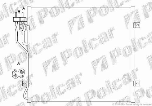 Polcar 3410K8C1 - Конденсатор, кондиціонер autocars.com.ua