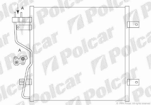 Polcar 3411K8C1 - Конденсатор, кондиціонер autocars.com.ua