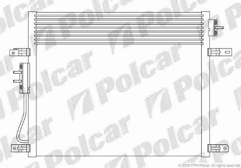 Polcar 3430K8C1 - Конденсатор, кондиціонер autocars.com.ua