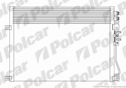 Polcar 3430K8C2 - Конденсатор, кондиціонер autocars.com.ua