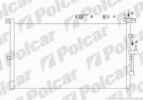 Polcar 3710K8C1 - Конденсатор, кондиціонер autocars.com.ua