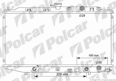 Polcar 3805081K - Радіатор, охолодження двигуна autocars.com.ua