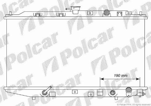 Polcar 380508-1 - Радіатор, охолодження двигуна autocars.com.ua