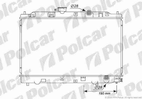 Polcar 380508-2 - Радіатор, охолодження двигуна autocars.com.ua