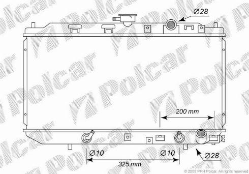 Polcar 3805085K - Радіатор, охолодження двигуна autocars.com.ua