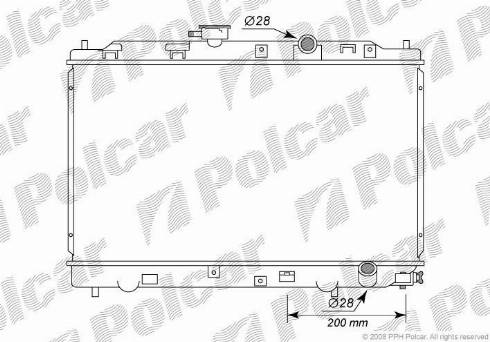Polcar 3805086K - Радіатор, охолодження двигуна autocars.com.ua