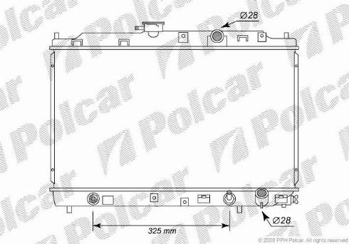 Polcar 380508-7 - Радіатор, охолодження двигуна autocars.com.ua