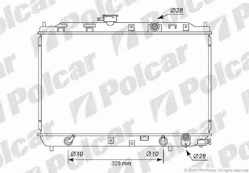 Polcar 3805088K - Радіатор, охолодження двигуна autocars.com.ua