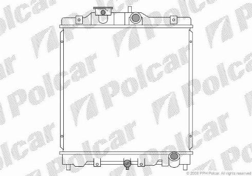 Polcar 3807081K - Радіатор, охолодження двигуна autocars.com.ua