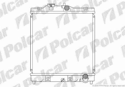 Polcar 380708-1 - Радиатор, охлаждение двигателя avtokuzovplus.com.ua