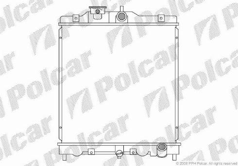 Polcar 380708-2 - Радіатор, охолодження двигуна autocars.com.ua