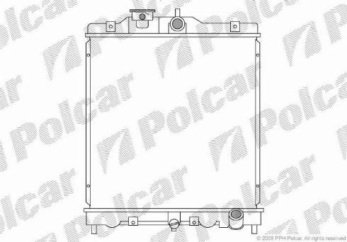 Polcar 380708-2 - Радиатор, охлаждение двигателя avtokuzovplus.com.ua