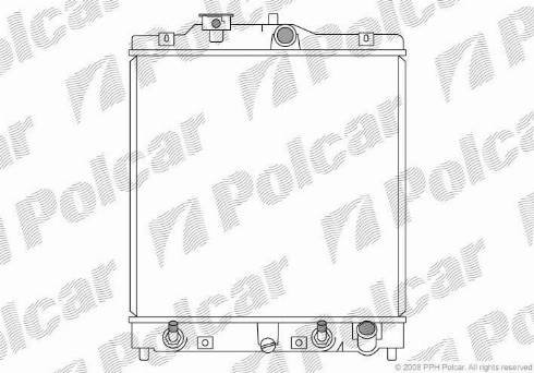 Polcar 380708-3 - Радіатор, охолодження двигуна autocars.com.ua