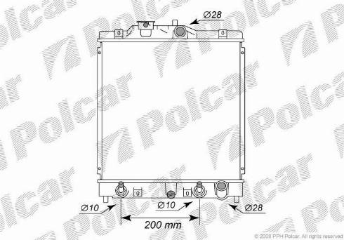 Polcar 3807085K - Радіатор, охолодження двигуна autocars.com.ua