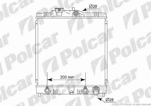 Polcar 380708-5 - Радіатор, охолодження двигуна autocars.com.ua