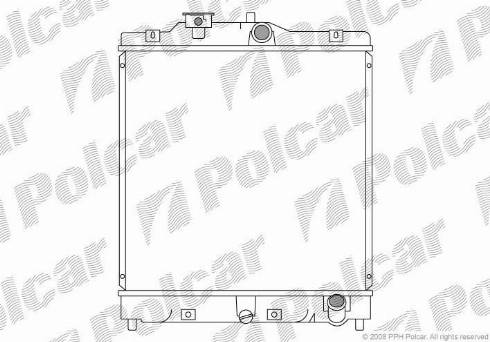 Polcar 380708-6 - Радиатор, охлаждение двигателя avtokuzovplus.com.ua