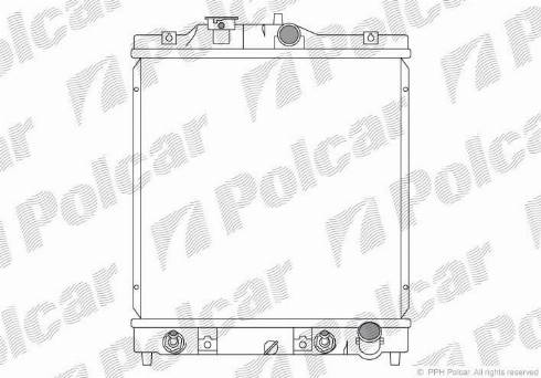 Polcar 380708-7 - Радіатор, охолодження двигуна autocars.com.ua