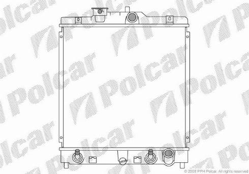 Polcar 3807089K - Радіатор, охолодження двигуна autocars.com.ua