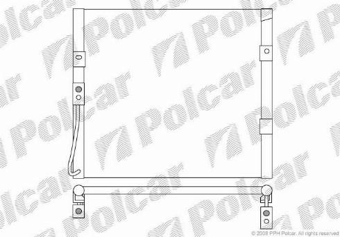 Polcar 3807K8C1 - Конденсатор кондиционера avtokuzovplus.com.ua