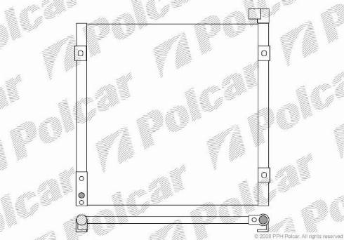 Polcar 3810K8C1 - Конденсатор, кондиціонер autocars.com.ua