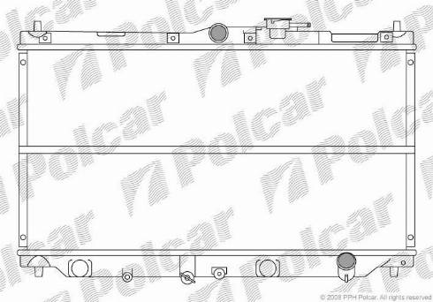 Polcar 381708-1 - Радіатор, охолодження двигуна autocars.com.ua