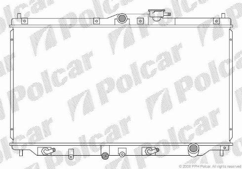 Polcar 3817082K - Радіатор, охолодження двигуна autocars.com.ua