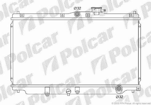 Polcar 381708-3 - Радіатор, охолодження двигуна autocars.com.ua