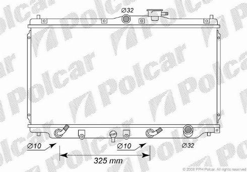 Polcar 381708-4 - Радіатор, охолодження двигуна autocars.com.ua