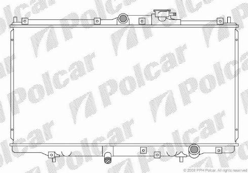 Polcar 3818081K - Радіатор, охолодження двигуна autocars.com.ua