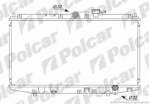 Polcar 3818083K - Радиатор, охлаждение двигателя avtokuzovplus.com.ua