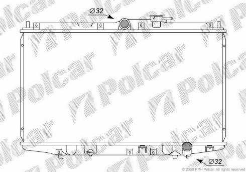 Polcar 381808-5 - Радиатор, охлаждение двигателя avtokuzovplus.com.ua