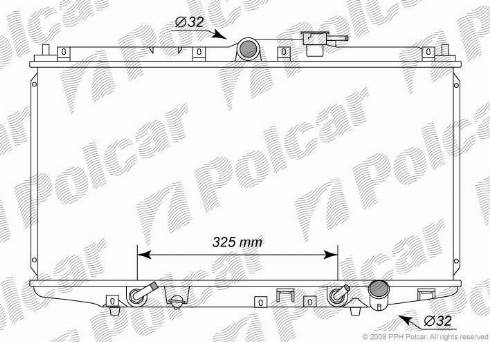 Polcar 3818086K - Радиатор, охлаждение двигателя avtokuzovplus.com.ua