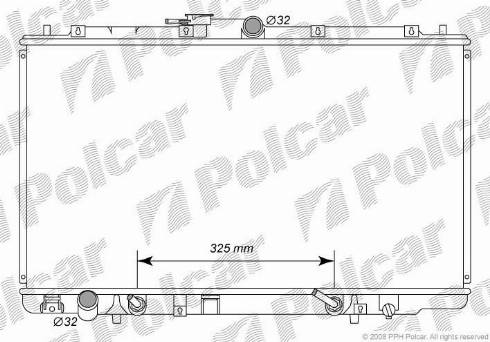 Polcar 381808-7 - Радіатор, охолодження двигуна autocars.com.ua