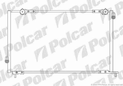 Polcar 3818K8C3 - Конденсатор кондиционера avtokuzovplus.com.ua