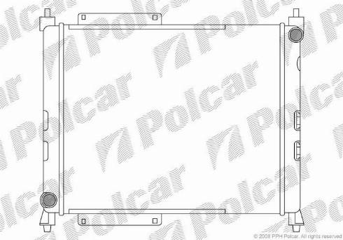 Polcar 381908A6 - Радіатор, охолодження двигуна autocars.com.ua