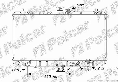 Polcar 3820082K - Радіатор, охолодження двигуна autocars.com.ua