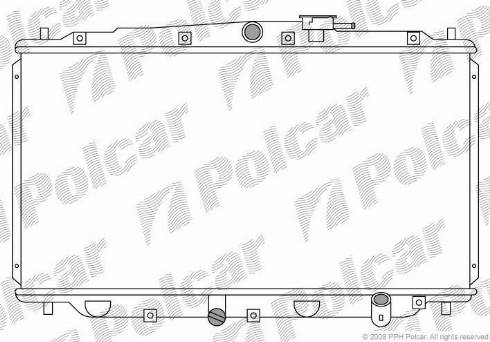 Polcar 3820083K - Радіатор, охолодження двигуна autocars.com.ua