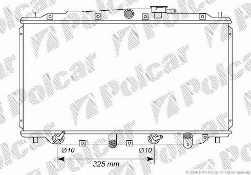 Polcar 3820084K - Радіатор, охолодження двигуна autocars.com.ua
