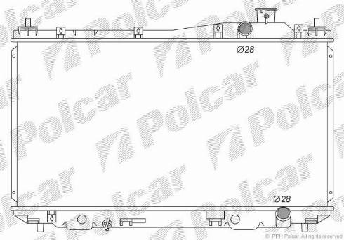 Polcar 3825081K - Радіатор, охолодження двигуна autocars.com.ua