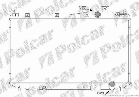 Polcar 382508-1 - Радіатор, охолодження двигуна autocars.com.ua