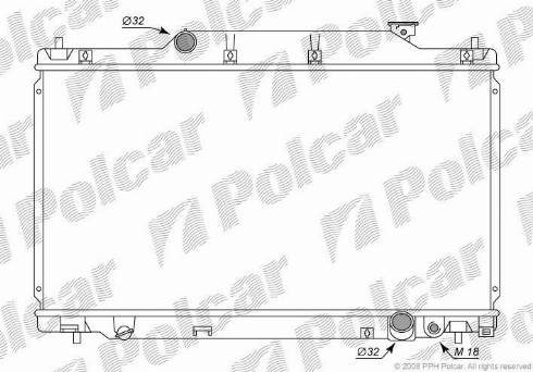 Polcar 3825083K - Радіатор, охолодження двигуна autocars.com.ua