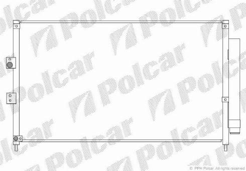 Polcar 3828K82K - Конденсатор кондиционера avtokuzovplus.com.ua