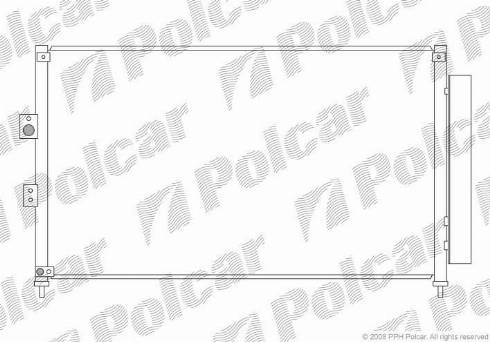 Polcar 3828K8C2 - Конденсатор кондиционера avtokuzovplus.com.ua