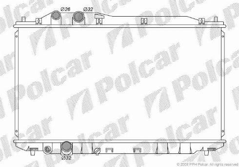 Polcar 3829081K - Радиатор, охлаждение двигателя autodnr.net