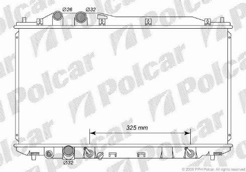 Polcar 3829083K - Радиатор, охлаждение двигателя autodnr.net