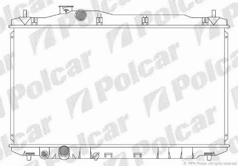 Polcar 3829084K - Радиатор, охлаждение двигателя autodnr.net